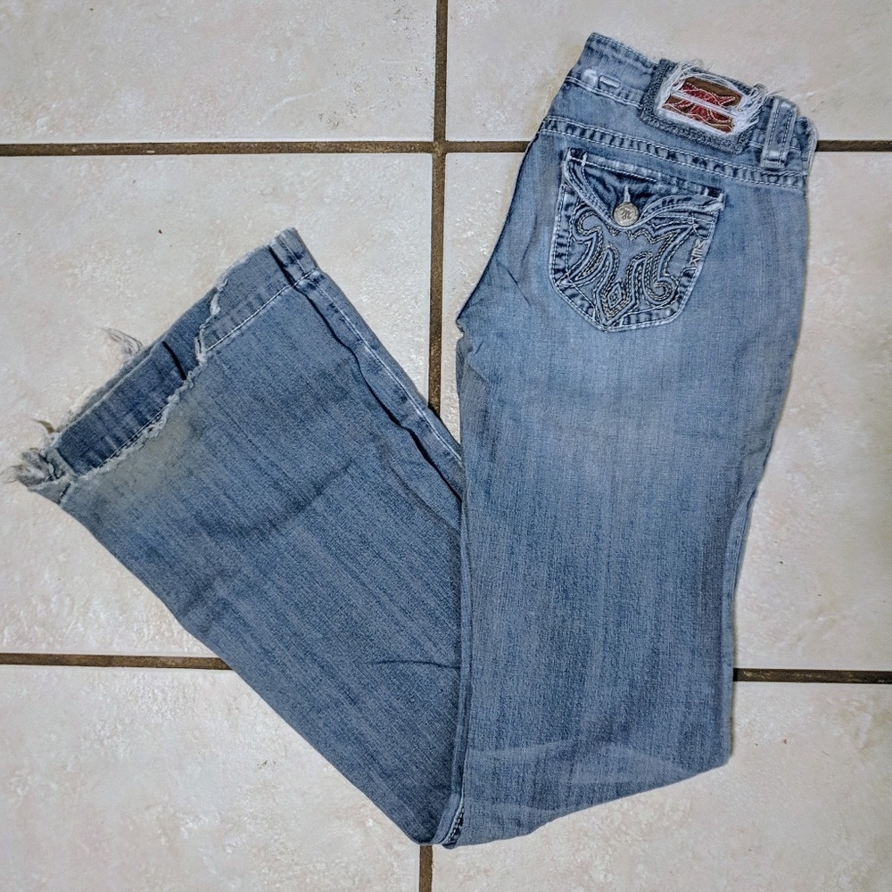 Mek Miss Me Jeans Demin extra long flare - Picture 2 of 6